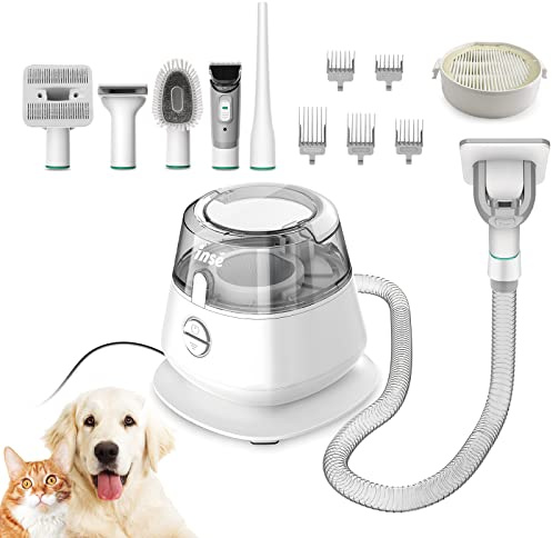 Nubari Dog Grooming Kit with Pet Vacuum – Silent Dog Trimmer, Pet Hoover Grooming for Thick Hair