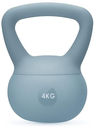 Gymtek® Weiche Kettlebell 4 kg, Handeln für Frauen - 4kg Kugelhantel - Kettlebell Soft, Gewichte Hantel, Kugelgewicht, Home Gym Equipment, Fitness, Krafttraining, Sport Geräte für Zuhause