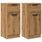ULUYYUC Sideboard Vintage Buffetschrank Küche Küchenunterschrank Wohnzimmerschränke - Sideboards 2 STK. Artisan-Eiche 30x30x70 cm Holzwerkstoff für Wohnstube Speisesaal Küche Schlafzimmer