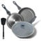 cecaro group Set 3 Padelle 20/24/28 cm,con coperchi antiaderente Alluminio anche per induzione