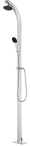 Tidyard Douche de Jardin 215 cm Aluminium, Solaire Douche de Piscine pour Camping, Jardin, Spa,m Hôtel, Extérieure