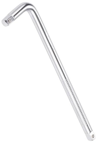 TA-VIGOR 1/4 Drive L Shape Extension Bar Wrench, 6 Inch Socket Breaker Bar Tool, CR-V Chrome Vanadium Steel with Secure Spring Ball, Long Handle for Tight Spots, DIY and Auto Repair