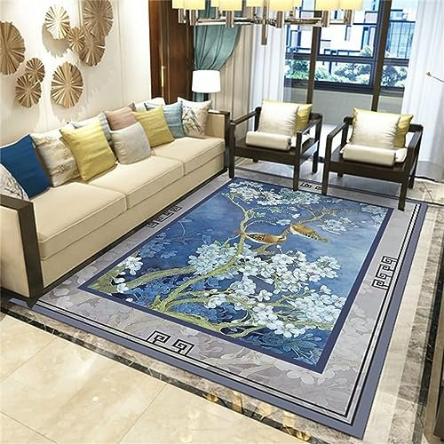 Tapis de salon de style chinois pour salon pas cher 11 bleu pour chambre d'enfant meubles tipi tapis salon chambre adolescent décoration 170 x 240 cm
