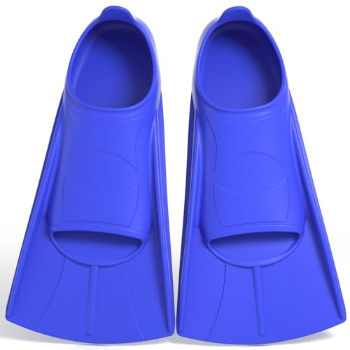 Pinne da nuoto in silicone, morbide e comode, per bambini, adulti, pinne corte per il nuoto, unisex per bambini e adulti, pinne corte