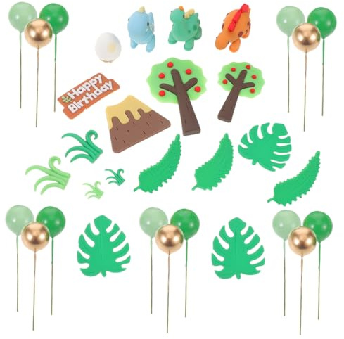 YARNOW 33 Stück Teiliges Wildtier Kuchen Dekor Set Vielseitige Waldtier Cupcake Toppers für Geburtstagsfeiern Einfache Anwendung Passend für Kuchen Kreative Urwald Dekoration