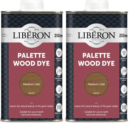 Libéron Palette Wood Dye Medium Oak 250ml (Pack of 2)
