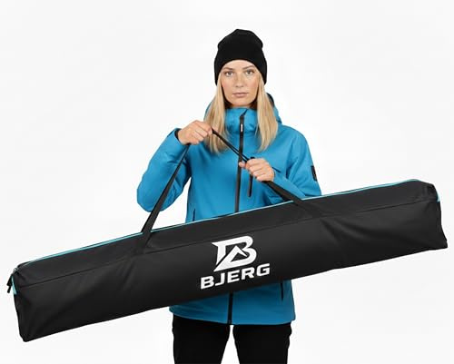 Vov.Vov BJERG Skitasche wasserdichte Ski Tasche, Hülle & Cover aus Cordura 600D, robuste Ski Transporttasche für 140–150 oder 160 cm skitaschen Made in Europe SkyBlue bis 160 cm