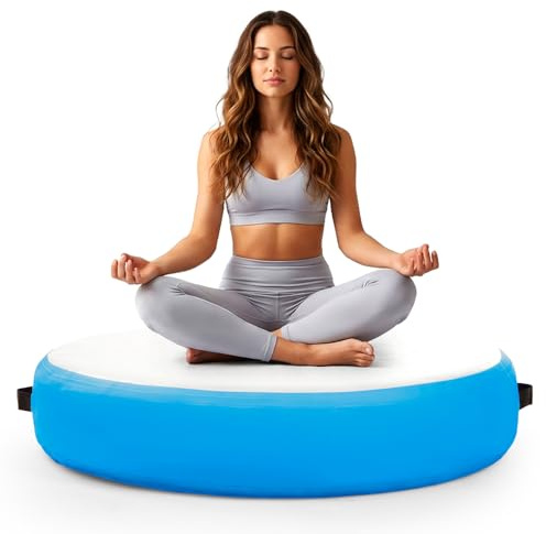 ARATERVIO 100 x 20 cm aufblasbare Sportmatte Airtrack für Yoga, Gymnastik, Turnen und Fitness, rutschfeste Trainingsmatte für Heim- und Outdoor-Übungen, tragbar, strapazierfähig und leicht