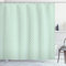 ABAKUHAUS Grün Duschvorhang, Retro kleine Tupfen, Stoffliches Gewebe Badezimmerdekorationsset mit Haken, 175 x 220 cm, Mint Grün Weiß