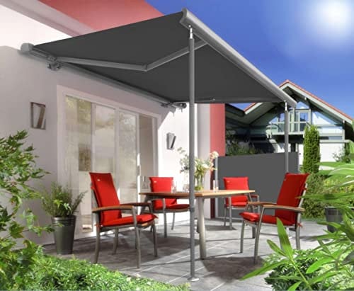 Support Pole Kit for Awnings - Adjustable 1.7m to 2.9m (Charcoal)