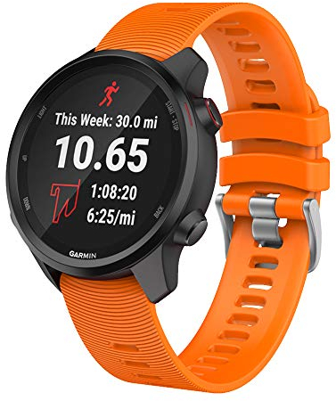 ISABAKE Cinturino di ricambio in morbido silicone per Garmin Venu Sq GPS Smartwatch Forerunner 245/245, Fenix 6s 20 mm, comodi braccialetti per Vivoactive 3 Music Vívomove HR Forerunner 645 Music