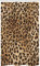 ABAKUHAUS Leopard-Druck Schmaler Duschvorhang, Wildtierhaut, Badezimmer Deko Set aus Stoff mit Haken, 120 x 180 cm, Schwarz Braun