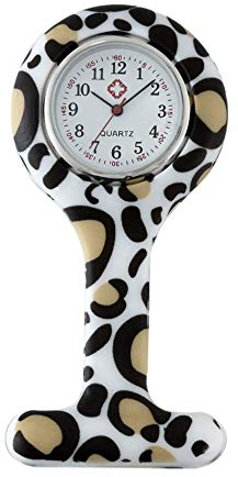 Avaner Silicone Nurse Watch, Vintage Floral Square Lapel Watch, Pin-on Brooch Fob Watch, Analog Quartz Hanging Pocket Watch