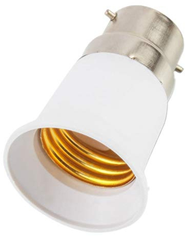 ODETOJOY B22 to E27 Converter Light Bulb Adapter Lampholder Converter Hue Lamp Socket LED Bulb Base Screw Fitting to a Bayonet Cap Fitting (1pc)
