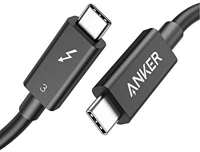 Anker Thunderbolt 3 Ladekabel 70cm lang, unterstützt 100W Leistung / 40Gbps Datentransfer, USB C auf USB C Kabel, für iPhone 16/15, Typ-C MacBooks, Dell, iPad Pro/Air, Pixel, Hubs, Docks und mehr