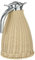 IB Laursen - Thermoskanne - Edelstahl, Polyrattan - Farbe: Natur/Silber - 27 x 16,5 cm - Volumen: 1,5 l