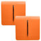 Trendi 1 Gang 2 Way Artistic Modern Glossy 10 Amp Rocker Tactile Light Switch Orange (2 Pack)