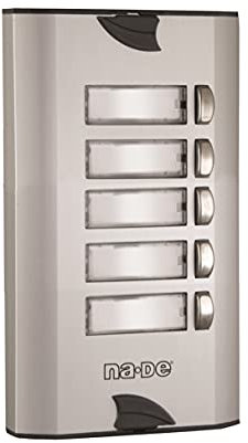 Na-De - Aufputz Mehrfamilienhaus Türklingeln, 1 bis 10 Parteien Klingeltableu Klingelplatte Aluminium mit LED 60xx Series (4er)