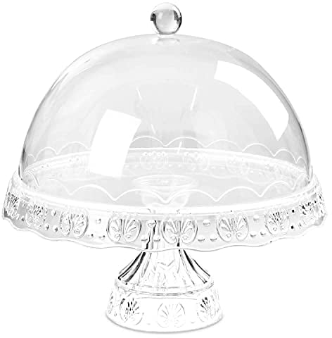 Cake Stand Vintage Dome Cover Afternoon Tea Wedding Party Tableware Perspex Cake Saver Cover