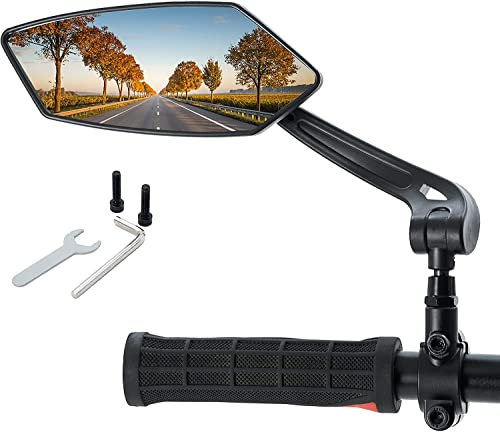 Rétroviseur vélo, Rétroviseur trottinette électrique, Rétroviseur vélo électrique universelle haute qualité réglable 360°ATMUNG