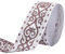 FINGERINSPIRE 7m 33mm Vintage Jacquardband Weiß Sattel Braun Nähen Besticktes Gewebtes Band Stoffbesatz Fransen für DIY Kleidung Accessoires Verzierung Dekorationen