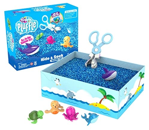 Learning Resources Set Actividades del mar de Playfoam Pluffle para Jugar Kit de Juegos en Bandeja Que ensucian, Juguete de Interior para el Desarrollo sensorial, 1946