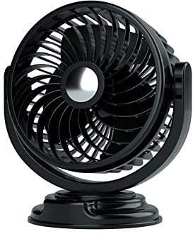 MoreChioce Tragbarer Auto Ventilator, 360 ° Drehbarer Klein Tischlüfter Handventilator Autolüfter Leise Tischventilator USB Fahrzeugluftzirkulationslüfter für Auto LKW SUV