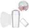 Nail Art Stamper,Jelly Stamper French avec Racleurs,Gelée d'estampage en silicone transparente avec grattoir,Outil d'impression de manucure bricolage accessoires d'art d'ongle