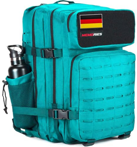 Memories Crossfit 45L Rucksack, Herren, Damen, wasserdicht, militärischer taktischer Rucksack, Fitnessstudio, Wandern. (Türkis)