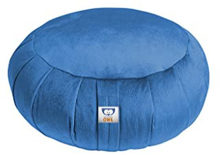 Sensory Owl Meditationskissen Yoga Kissen Zafu Samt Buchweizen Rund Kobalt