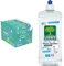 Pampers Lingettes Bébé Fresh Clean, 624 Lingettes, Sans Alcool, Parfum Rafraîchissant, Aussi Pour Les Mains Et Le Visage & L'Arbre Vert Liquide Vaisselle Peaux Sensibles Biberons 750 ml