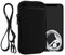 kwmobile Handy Tasche zum Umhängen für XL - 6,7/6,8 - Hülle mit Band - Neopren Cover mit Reißverschluss - 17,2 x 8,4 cm - Necklace Case in Schwarz