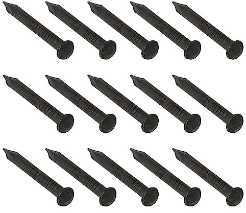 QUARKZMAN 1 Lunghezza Carbonio Acciaio Punto Punta Muro Cemento Chiodi x 200pz da Mano Ferramenta Fissaggi Mini Chiodi per Edilizia, Carpenteria Cemento Muri Nero