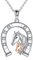 YAFEINI Pferd Halskette für Damen Sterling Silber Hufeisen Anhänger Kette Pferd Schmuck Muttertags Geschenke für Frauen Mädchen Pferdeliebhaber (Pferd Kette)