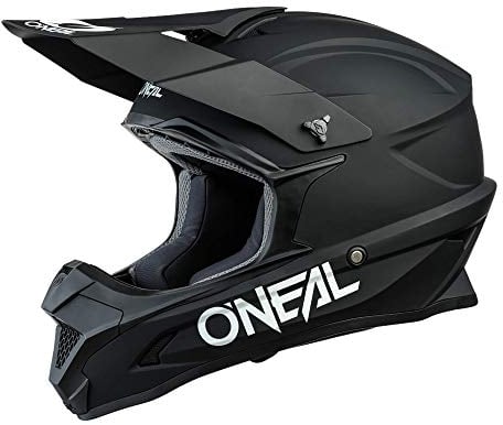 O'NEAL | Motocross-Helm | MX Enduro Motorrad | ABS-Schale, , Lüftungsöffnungen für optimale Belüftung und Kühlung | 1SRS Helmet SOLID V.24 | Erwachsene | Schwarz | Größe S