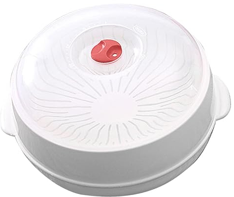 Mikrowellen Dampfgarer und Lüftungslöchern aus Kunststoff mit Griff