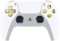 eXtremeRate Multi-Couleurs Lumineux Boutons pour ps5 Manette BDM-030/040/050, D-Pad Thumbstick Share Option Home Face 7 Couleurs 9 Modes, DTF V3 LED Kit pour ps5 Manette, Chromé Doré