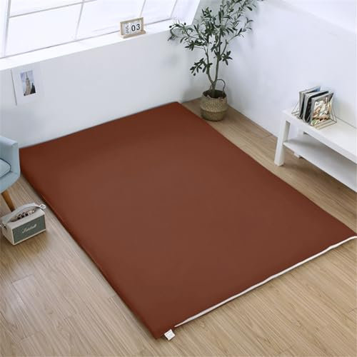 Morbuy Coprimaterasso Matrimoniale Traspirante con Cerniera Microfibra Extra-Morbida e Biestensibile Coprimaterasso con Tasche Profonde Fino (Colore del caffè,90x200cm)