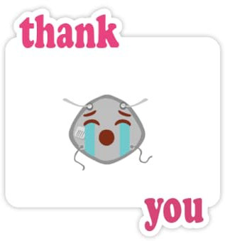 Aufkleber Crying Sad Lost Head Expression Thank You Zitat Grateful