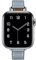 Fsavlroy Slim Bracelet,Compatible avec Apple Watch 42mm(Series 3) 44mm 45mm 46mm 49mm,Fin Cuir Véritable Femme Bracelet Remplacement pour iWatch Series Ultra 2/Ultra 10/9/8/7/6/5/4/3,SE - Bleu Lin