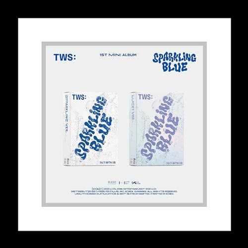 TWS SPARKLING BLUE 1st Mini Album CD+Photobook+Sticker+Polaroid+Name tag+Photocard+Tracking Sealed TWENTY FOUR SEVEN WITH US (Lucky Version)