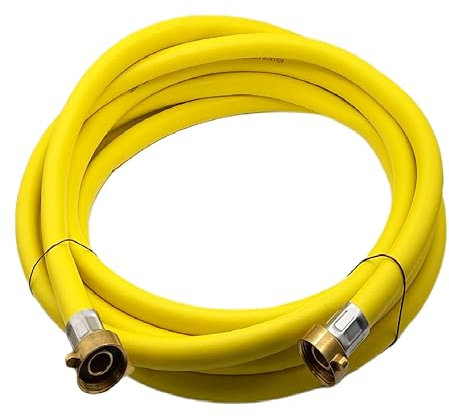 Heizungs Heizkörper Radiator Sanitär Füllschlauch Wasser Schlauch 3/4 Anschluss - PN 8 bar (1,0 m, gelb)