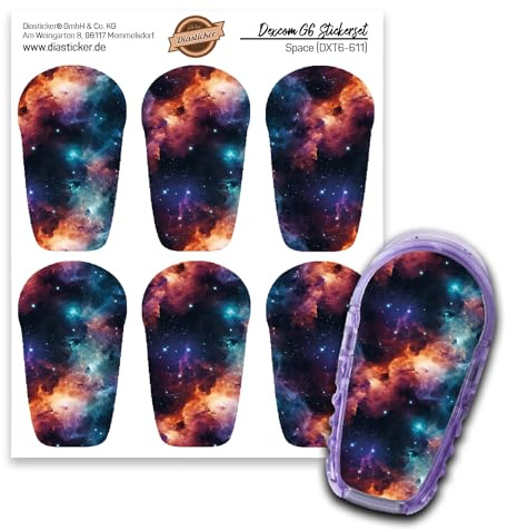 Dexcom G6 Sensor Sticker - 6er Set Space - Aufkleber für Sensoren | Diasticker®