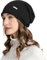 ZLYC Damen Wolle Kaschmir Strickmütze Winter Slouchy Beanie(Einfarbig Schwarz),Einheitsgröße