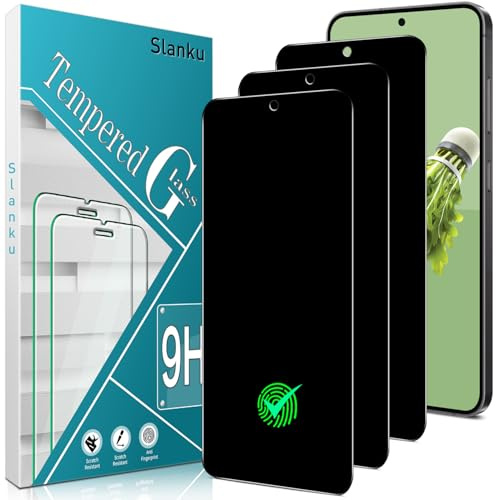 Slanku 3 Piezas Privacidad Protector de Pantalla para Samsung Galaxy S24 Plus, Antiespía, Sin Arañazos, Dureza 9H, Sin Burbujas