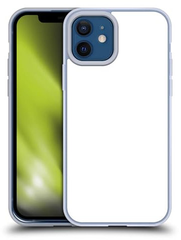 Head Case Designs Weiß Blockfarben Gelhülle [Militärischer Schutzgrad] Kompatibel Mit Apple iPhone 12 / iPhone 12 Pro Und Kompatibel Mit MagSafe