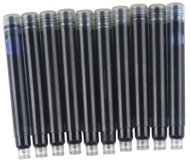 SHINEOFI 10pcs Fountain Pen Ink Cartridge Standard Refills for Ink Pen Refills for Handwriting and Daily Use