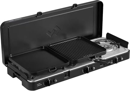Cadac Portable Stove 3 Cook Turbo FFD QR - Gas Powered with Butane, Propane - 3 Burner, Innovative, Includes Storage Bag
