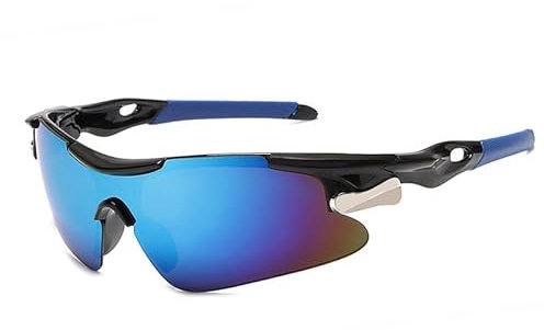 J LMS Lunettes de protection padel avec verres de protection transparents Lunettes de sécurité sport padel (bleu)