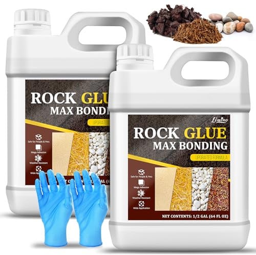 Liant pour Gravier - Colle Extra Forte pour Pierres, Fixateur pour Gravier, Resine Gravier pour Fixer Pierres, Écorce - Liant Gravier Extérieur pour Allées de Jardin, Chemins en Pierre (4 Liter)